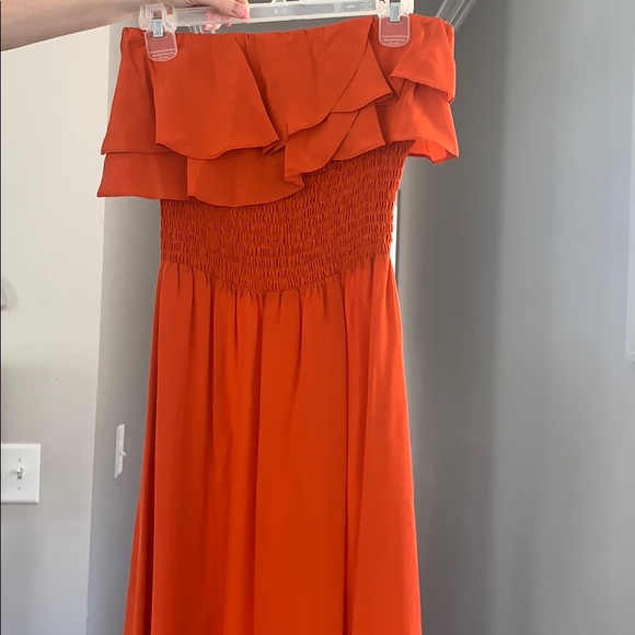 JAYGODFREY silk strapless ruffle Maxi dress - Picture 3 of 3